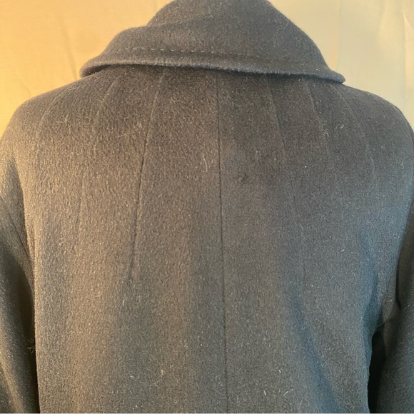 Vintage Black Button Down Round Collar Coat - Picture 6 of 12